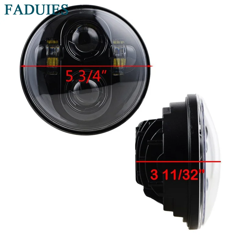 Honda VTX 5 34 LED Chrome Headlight Kit with Bracket and Hardware - Plug and Play - Daymaker (8)