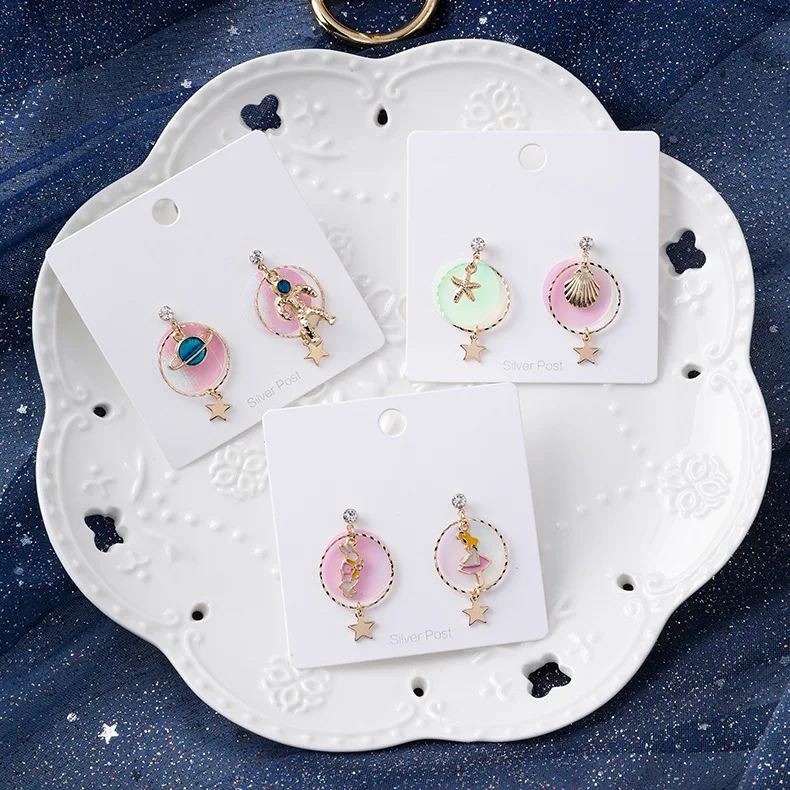 

2019 Trendy Fashion Earrings Temperament Earrings for women Sweet Planet Pendientes mujer moda Brincos Dangle Ear Jewelry Girls