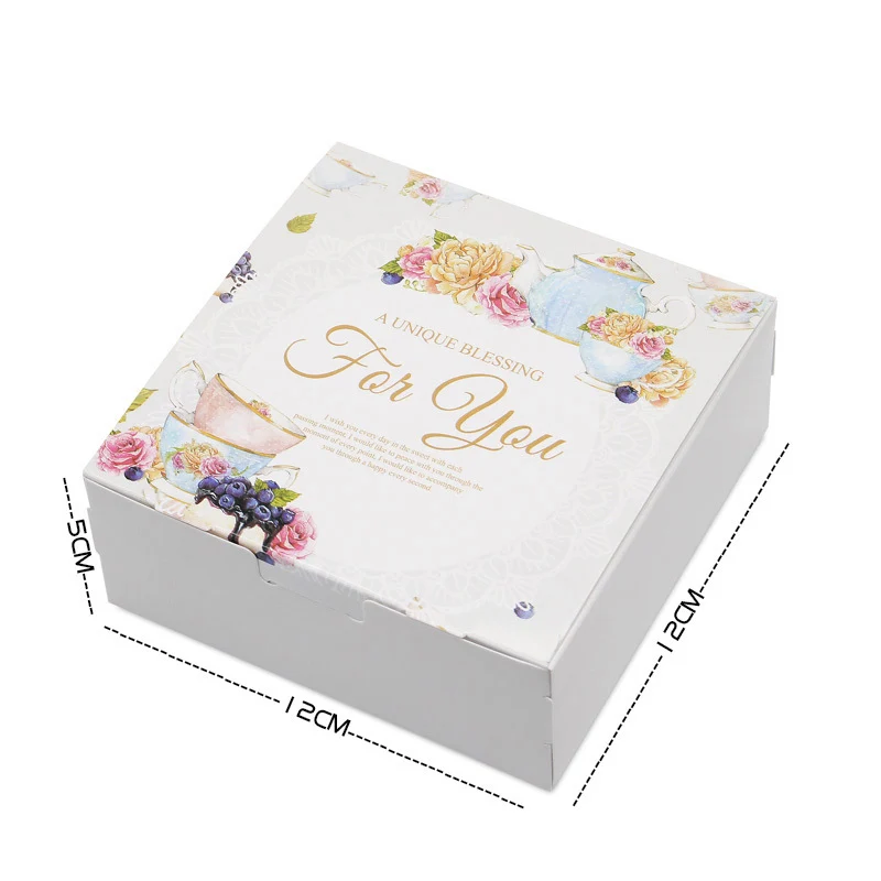 10 шт., винтажная Свадебная подарочная коробка, цветок, крафт-бумага, коробка для торта, для вечеринки, дня рождения, бумажная подарочная упаковка, маккарон, цветочные коробки для кексов - Цвет: S1