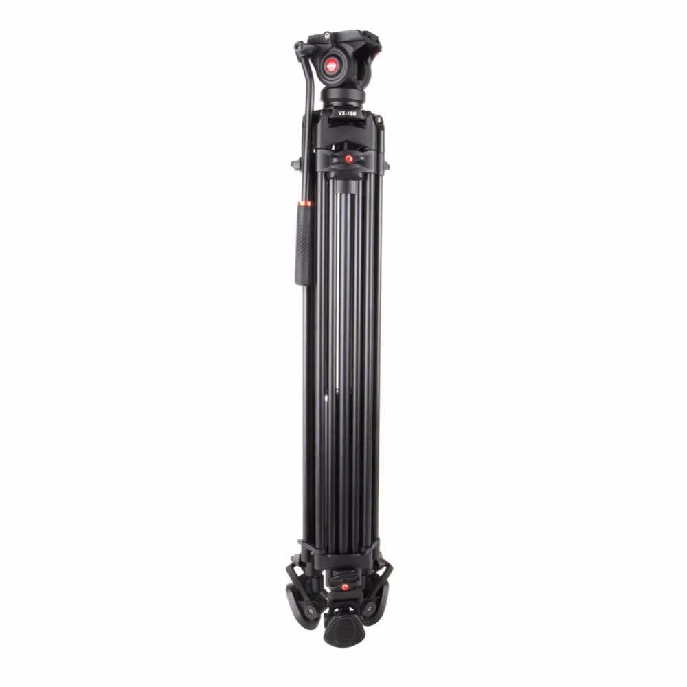 Viltrox VX-18M 74 Inch Professional Portable Aluminum Camcorder Camera Tripod+Fluid Pan Head Horseh