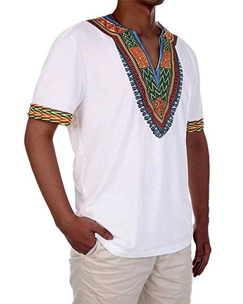 BAIBAZIN африканская одежда африканская Дашики традиционная длинная рубашка Дашики Мужская рубашка макси футболка Летняя мужская одежда мужская футболка