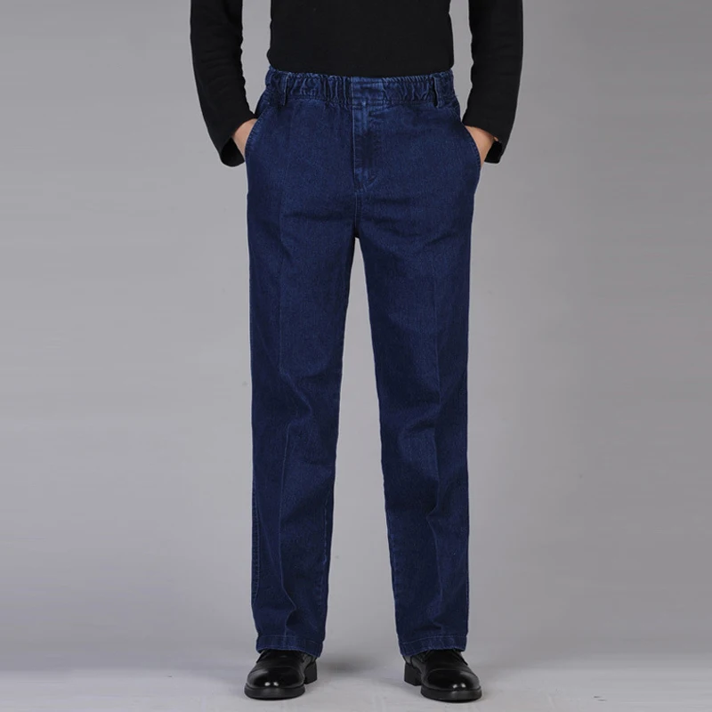 Европейский стиль свободные мужские джинсы брюки для девочек плюс размеры 5XL повседневное Модные мужские джинсовые брюки штаны джинсовые