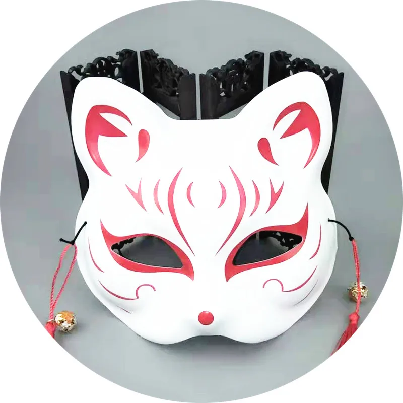 Маска Carnaval с рисунком лисы, маска в японском стиле и ветром, демон, кошка, для мужчин и женщин, для танцев, два-ди, для мужчин, аниме, Вечерние Маски на Хэллоуин - Цвет: CAT 10