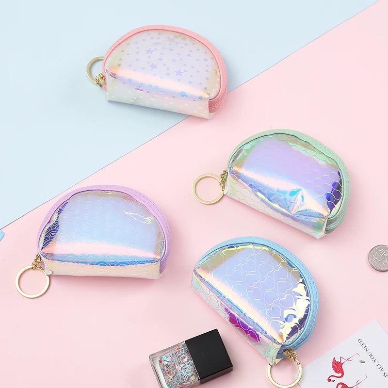 Clear Coin Purses Card Key Credit Holder Wallet Girls Zipper Mini Cartoon Waterproof Bag Cartoon Change Kids Coin Pouch