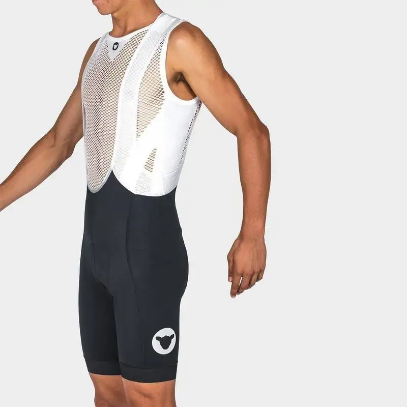 

2019 Navy blue / black pro team race bib shorts flatlock 240g/m2 high quality lycra fabric UPF 50+ cycling bib short