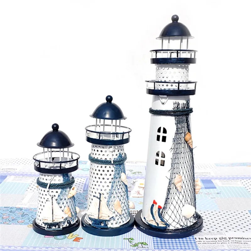 

CHENGYILT Led night light Handcraft Mediterranean Nautical Light Changing Beacon Designed Lighthouse Tools table lamp