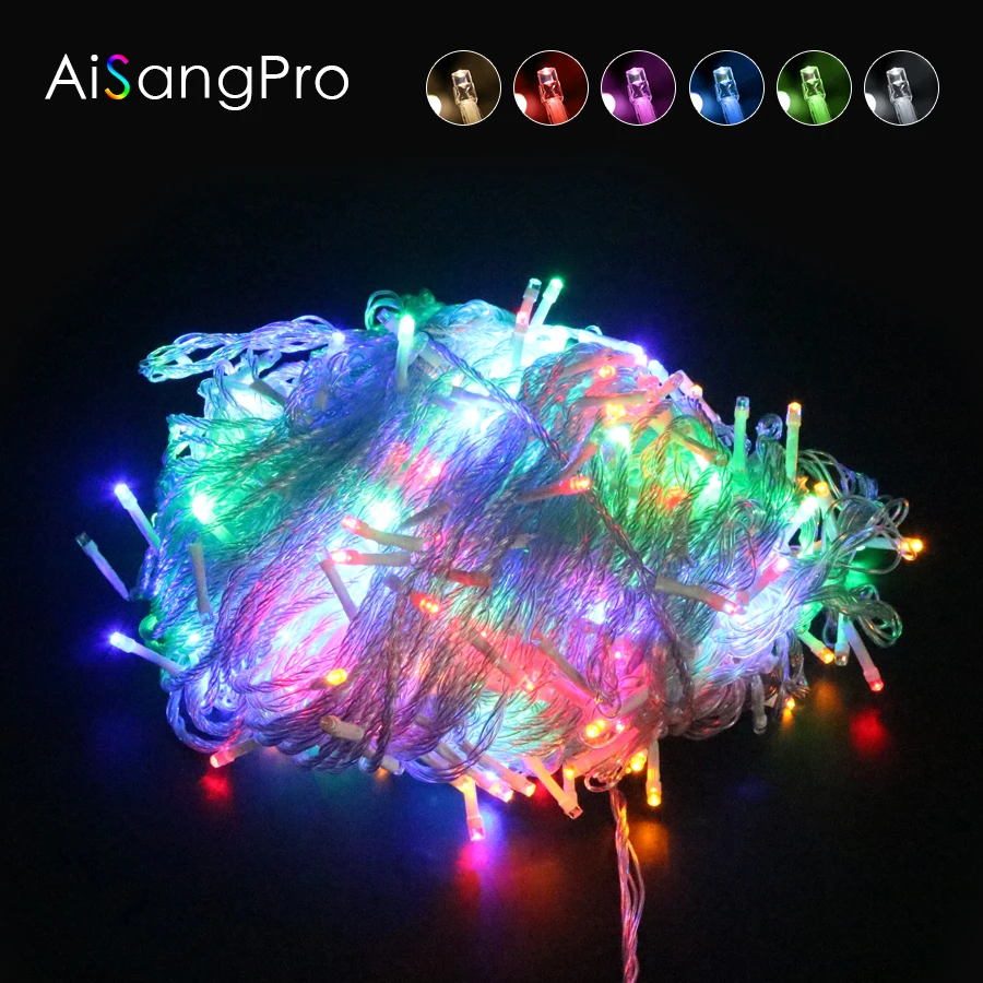 Christmas LED String lights Holiday light 100M 500Leds Led string light 110v or 220v Festival ...
