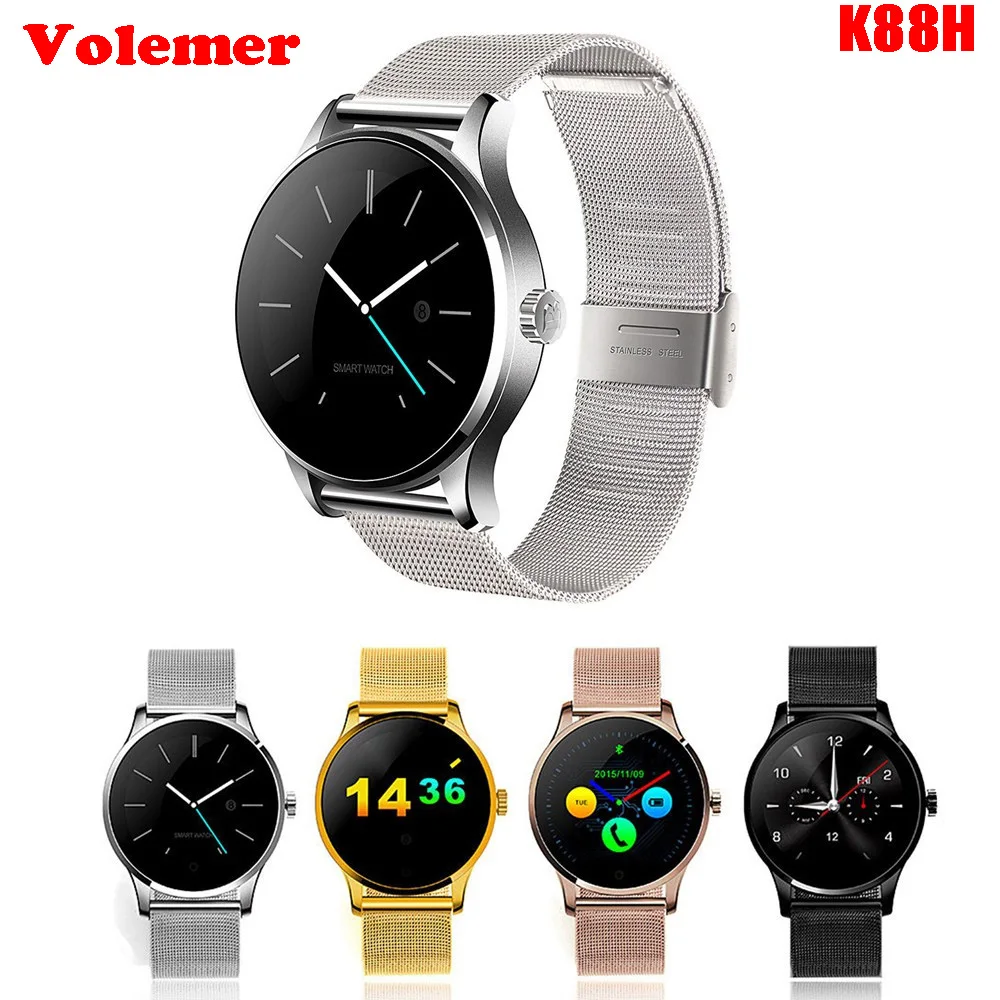

Volemer Smart Watch K88H Smart Watch IPS Screen Support Heart Rate Monitor Bluetooth Smart Watch For apple huawei IOS Android