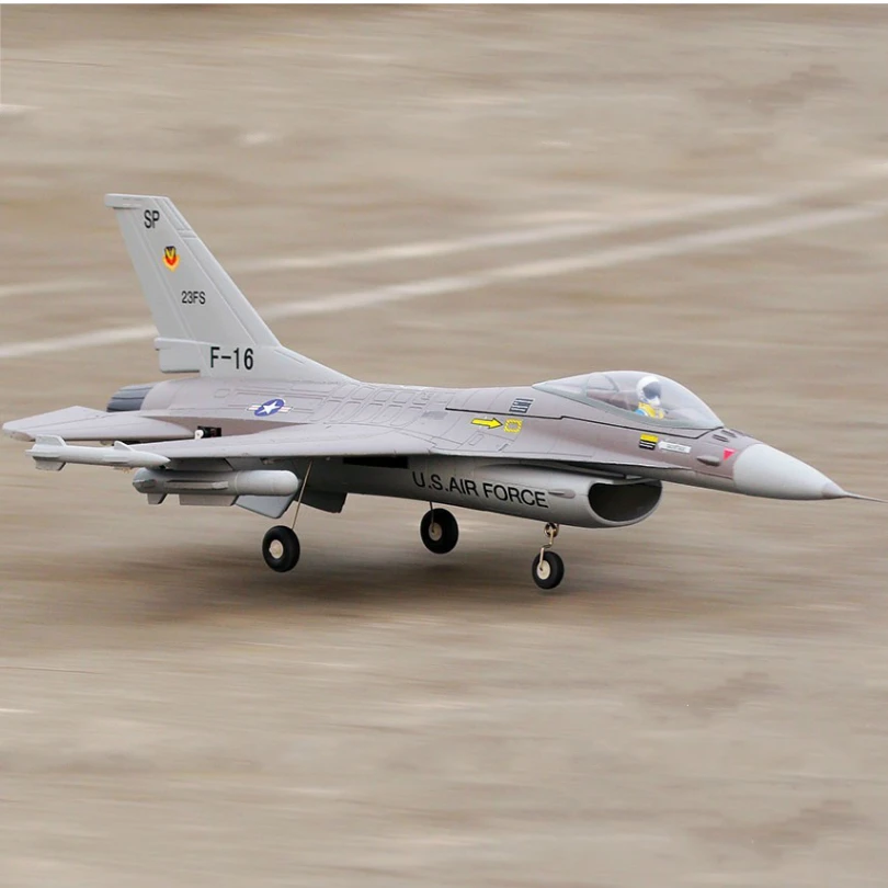 FMS 64 мм F16 F 16 V2 Falcon Ducted Fan EDF Jet Grey EPO 4S Scale RC модель самолета истребителя хобби