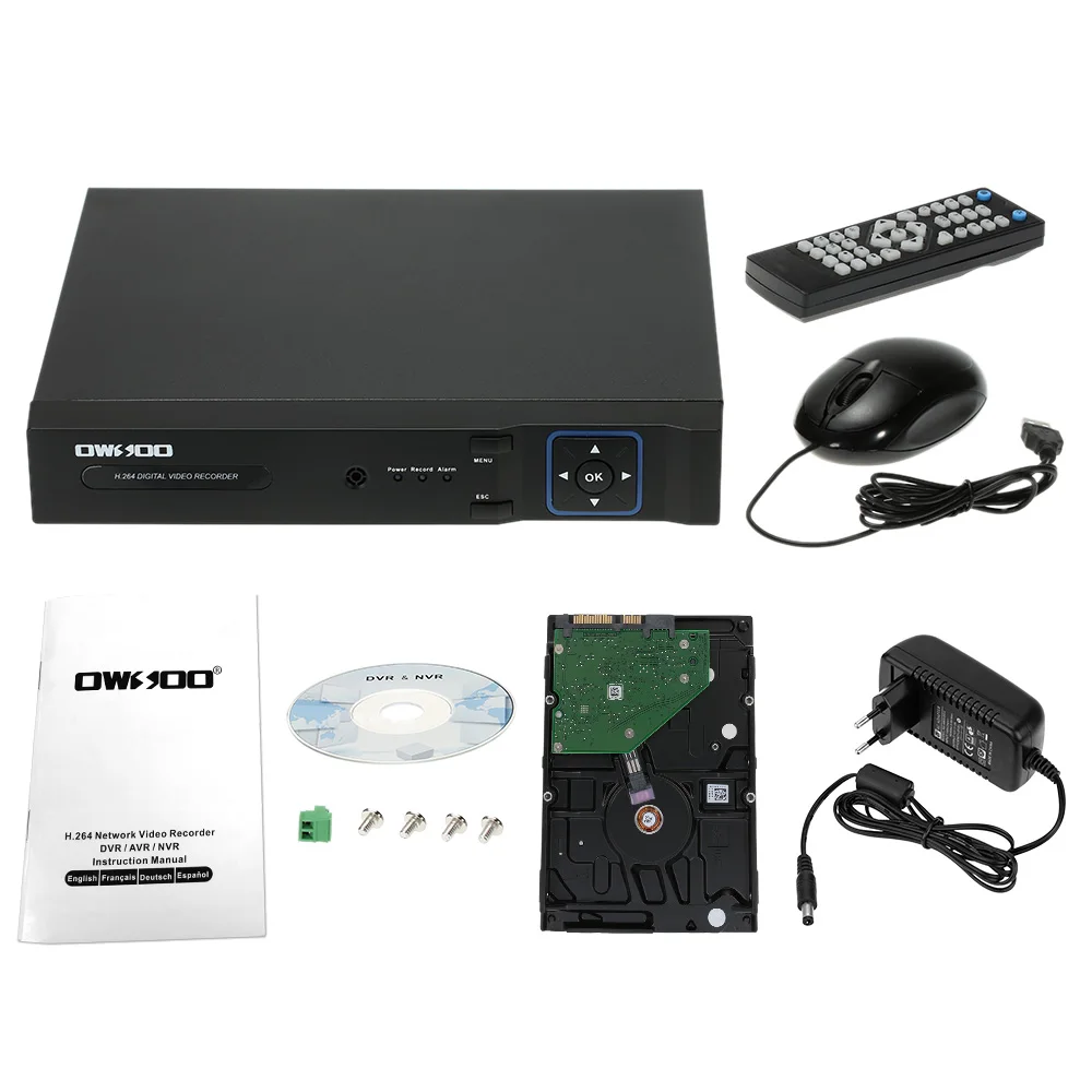 8-канальный Onvif 1080P NVR AHD DVR 5в1 охранный видео рекордер Система видеонаблюдения P2P Сетевая безопасность телефон контроль движения Обнаружение