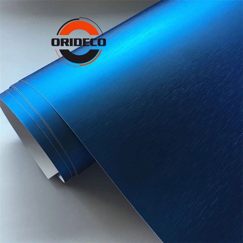light blue brushed metallic chrome vinyl car wraps