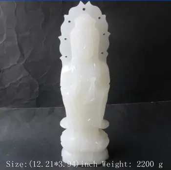 

100% of Afghanistan's natural jade hand-carved goddess guanyin bodhisattva