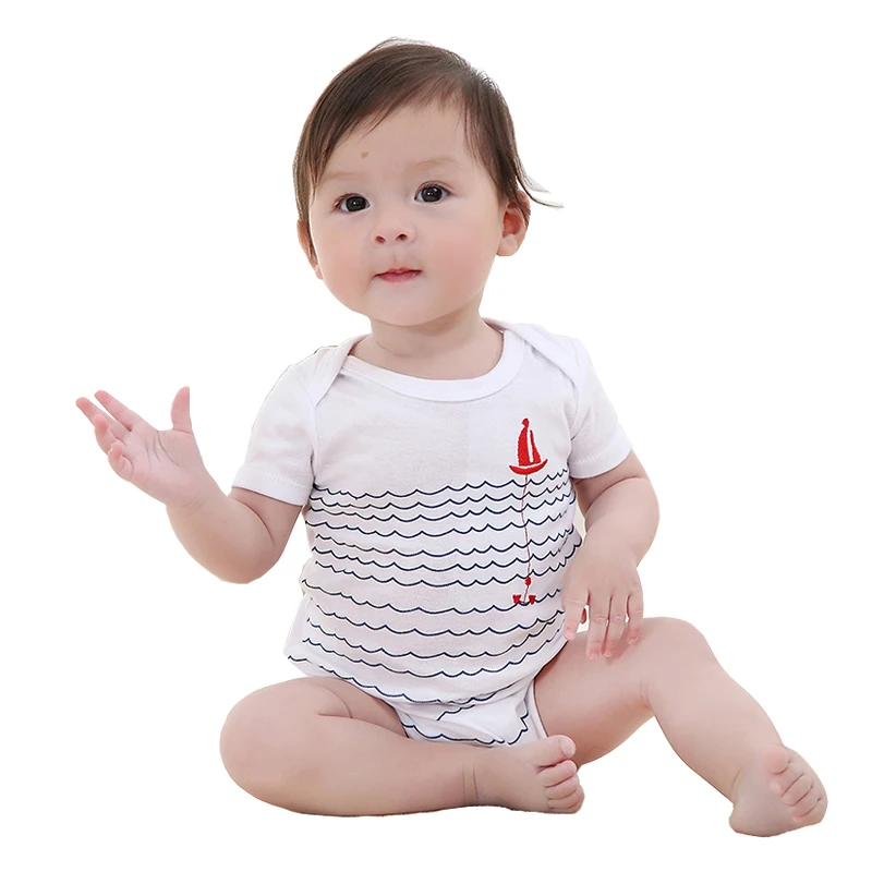 Mother Nest 2017 Hot Sale Baby Boy Clothes White Color with cute Designed Infant Jumpsuit 100% Girl & Boy Baby Clothing