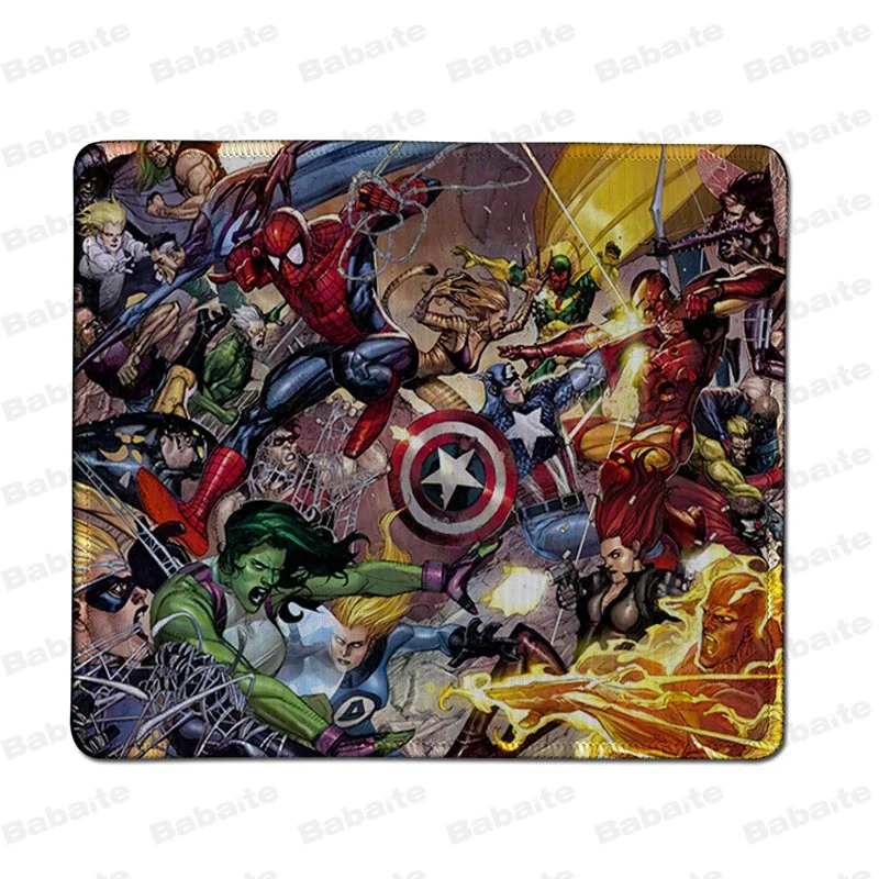 Lock Edge20x25cm Babaite крутой персонализированный Marvel Comics индивидуальные коврики для мышки ноутбука Аниме Матовый коврик для мыши ПК игровой коврик для мыши - Цвет: Lock Edge20x25cm