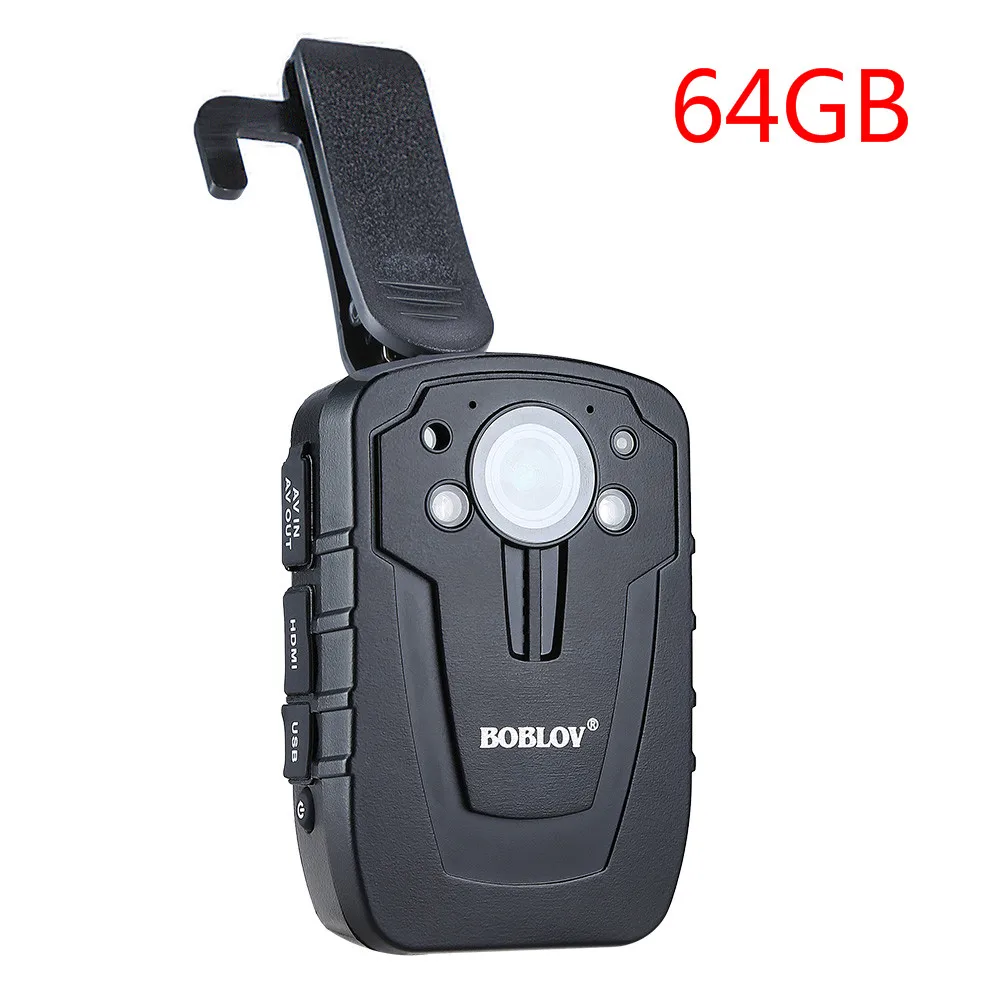 64GB HD31-D камера для тела, полицейская камера, 32 ГБ, HD, 1080 P, с отворотом, потертая видеокамера, DVR, Ambarella A7 IR, камера ночного видения - Цвет: 64GB
