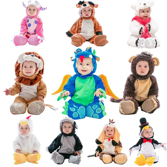 cartoon baby cosplay costume animal halloween outfit for baby grow infant boys girls romper toddler autumn