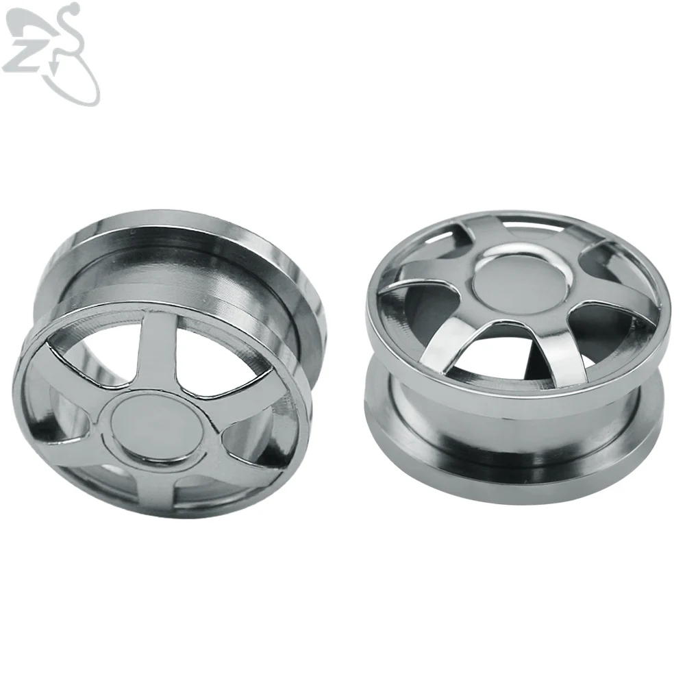 8 20mm Wheel Ear Gauges Piercing Stainless Steel Plugs And Tunnels 20mm Ear Flesh Tunnel