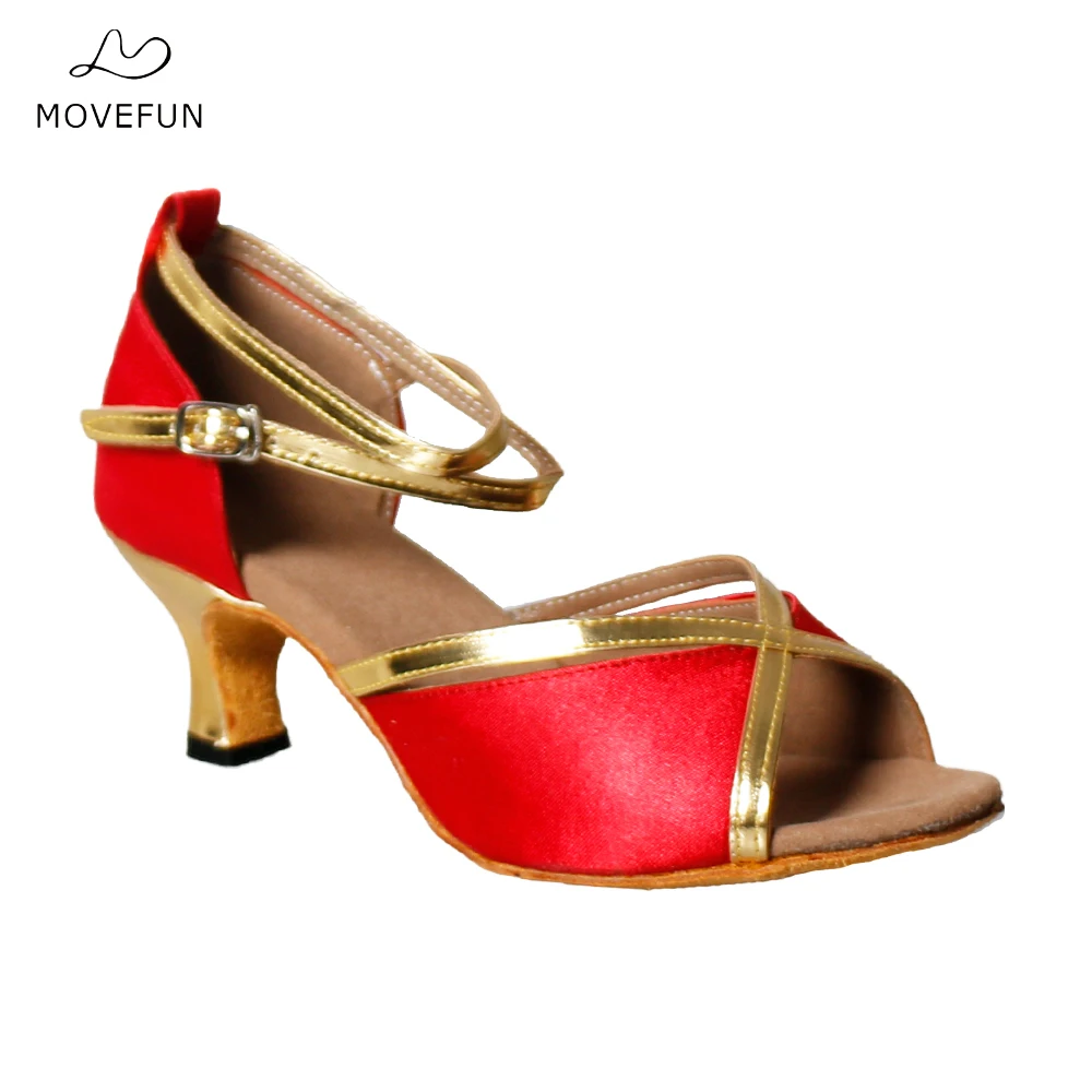 

MoveFun Brand Summer 2017 New Ladies Latin Dance Shoes Women's Square Dance Sandals Adult Social Shoes Females 22-25.5cm -67