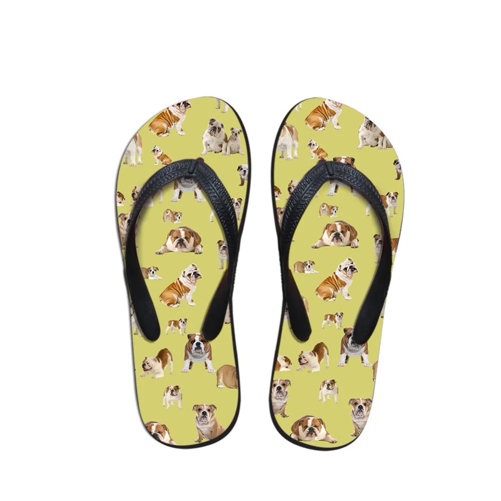 

NOISYDESIGNS Flip Flops Women Cute French Bulldog Print Fashion Summer Slippers Women Flats House Flip Flops Teen Girls Shoes