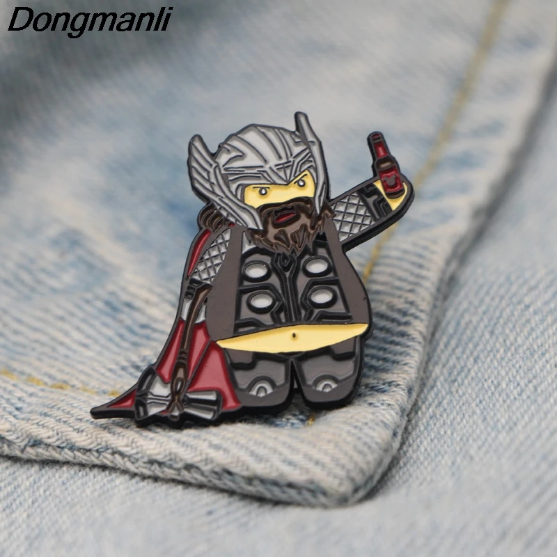 P3764 Dongmanli модные забавные металлические эмалированные булавки и броши для лацкан прикольный значок воротник ювелирные изделия