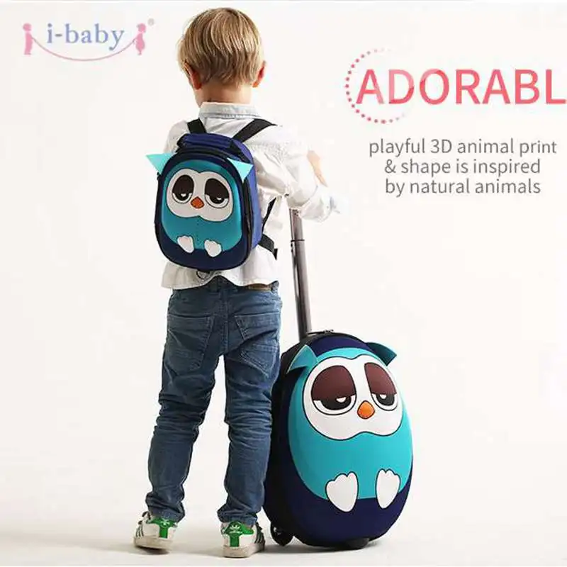 I baby 3D животное дизайн детский Багаж Rolling малыш Дорожный Чехол мультфильм пансион