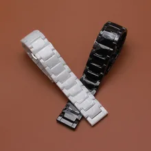 Из чистой керамики ремешок браслет 22 мм белый или черный ремень для часов Ремешок для часов Бабочка Пряжка браслет высокого качества подходят для шестерни S3