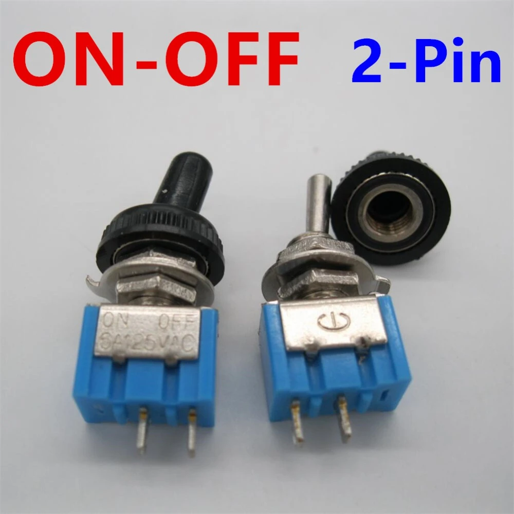 Switches 5pcs NEW MTS-101 2-Pin SPST ON-OFF 6A 125VAC Waterproof boot ...