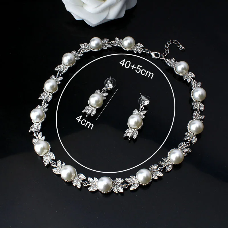 jiayijiaduo-Simulated-Pearl-Bridal-Jewelry-Sets-Silver-Color-Wedding-Necklace-Earrings-Bracelets-Sets-Party-Jewelry-new