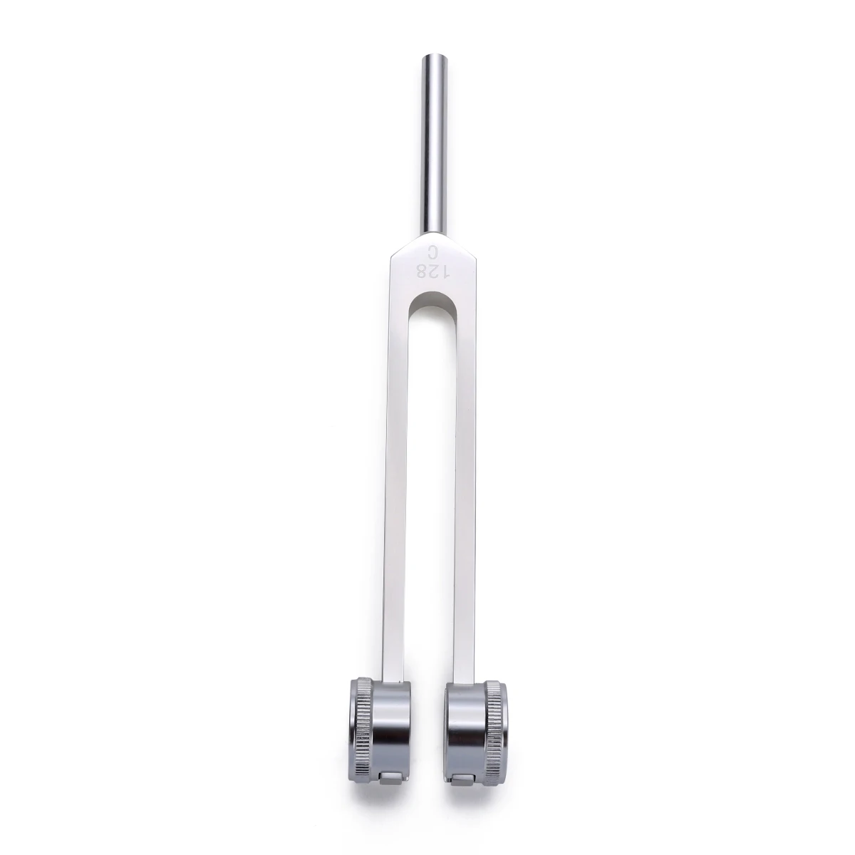 128HZ Aluminum Alloy Silver Tuning Fork Chakra Hammer Ball Diagnostic Tool for Sound Healing Therapy Health Care Tools