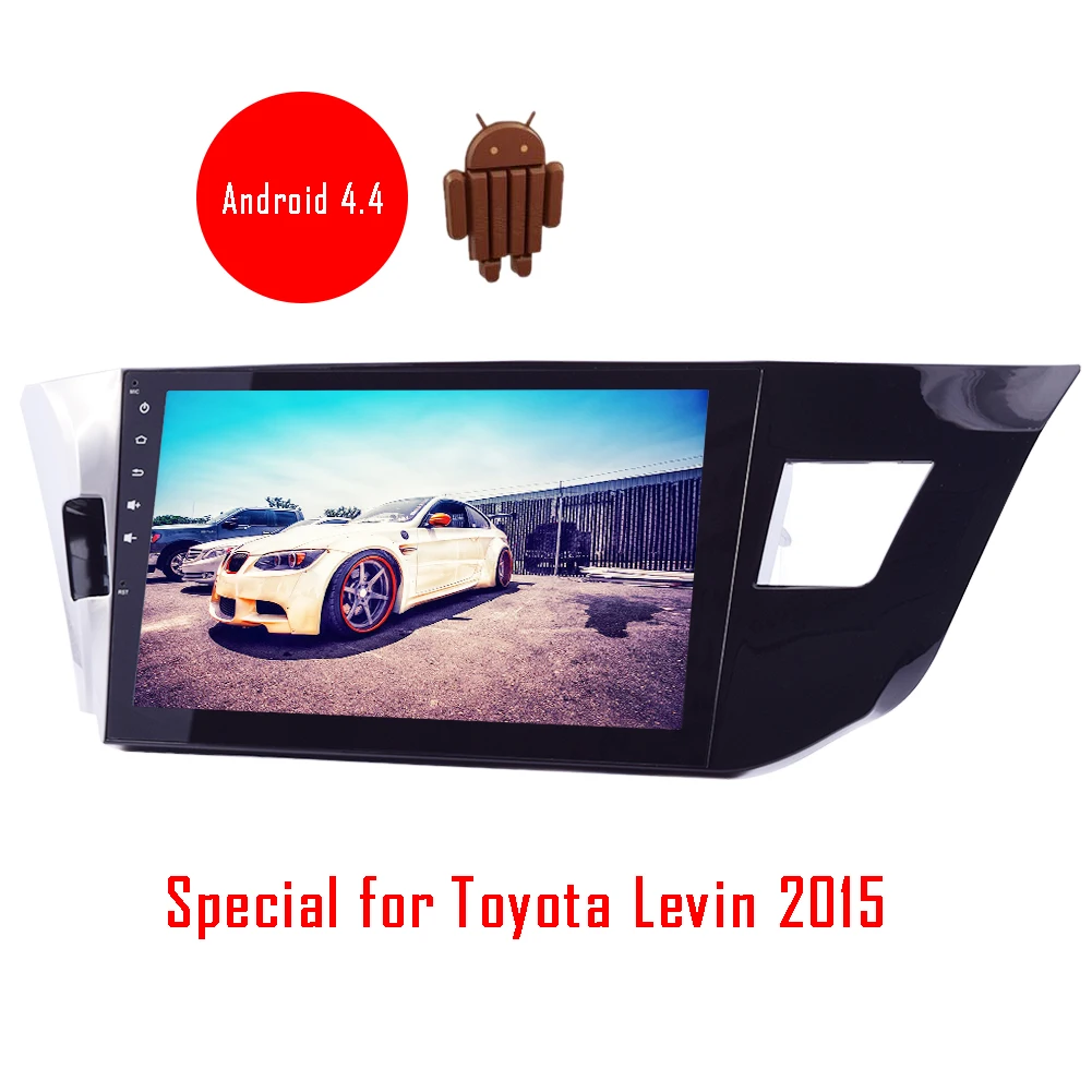 Sale Android 4.4 Logo GPS Capacitive No-DVD Navigator Radio 10" Car Stereo PC HeadUnit AMP Map SD Mirror OBD2 For Toyota Levin 11