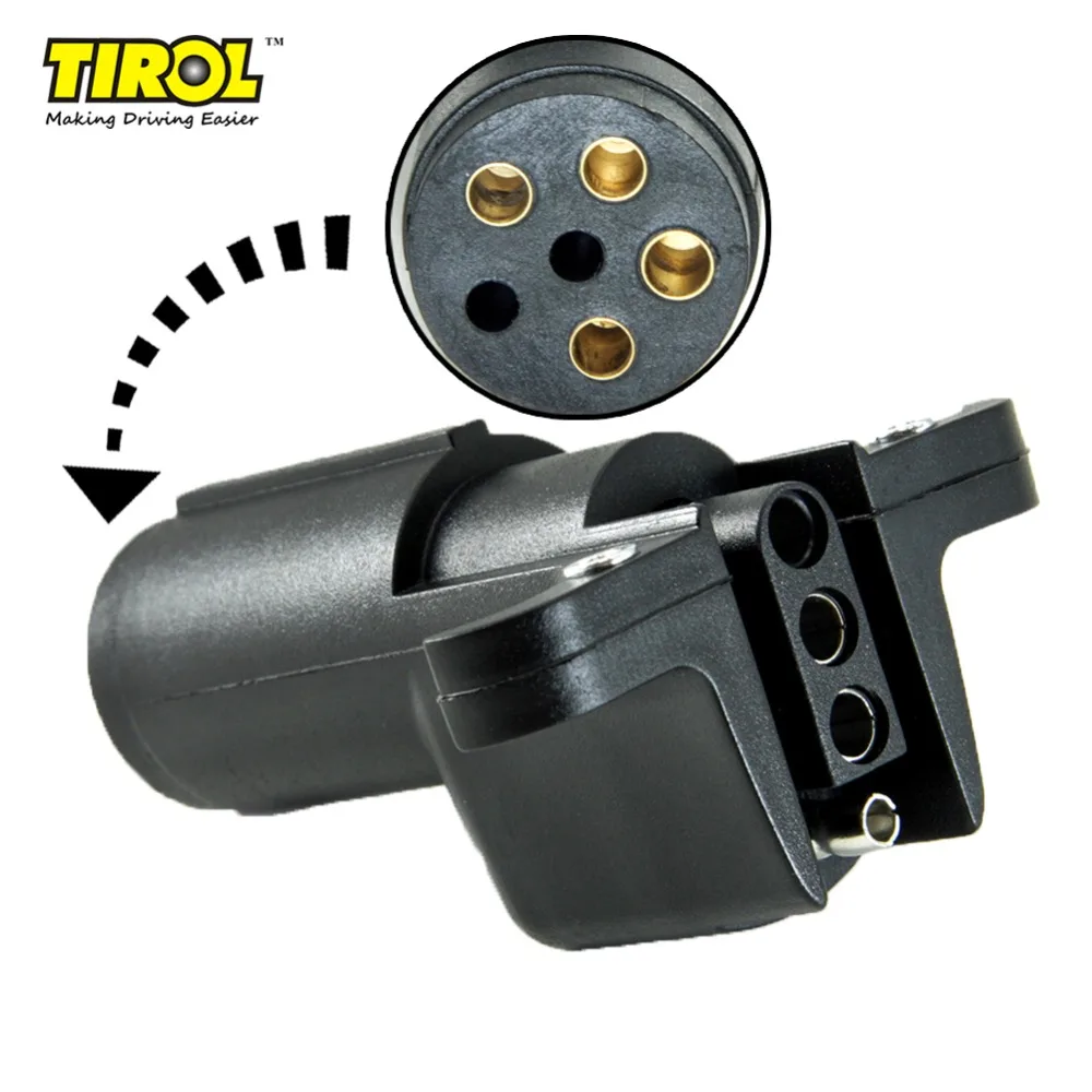TIROL T24508a 6 ходовой круглый штырьковый к 4 плоский адаптер для проводки светильник