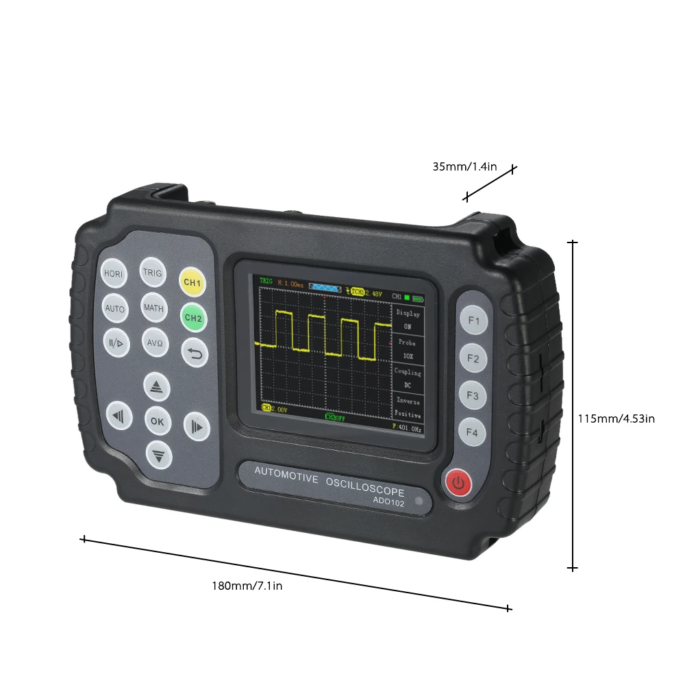 Портативный цифровой автомобильный осциллограф мультиметр ЖК TFT дисплей 2 канала 10 МГц полоса пропускания 100MSa/s частота дискретизации
