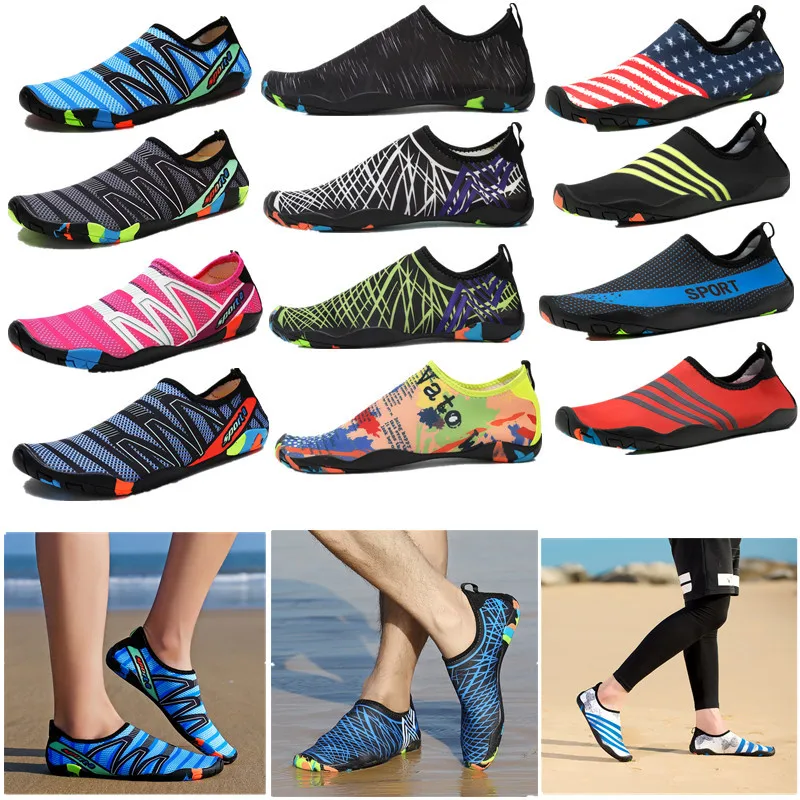 جديد زوجين السباحة أحذية عدم الانزلاق مجموعات من قدم الشاطئ الغوص أحذية عارضة في الهواء الطلق الخوض المنبع أحذية