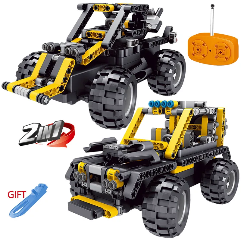 Creator Blocks LegoINGlys Technik Vehicle Truck SUV Radio Remote Control Machine Simulation Car DIY Bricks Toys For Children