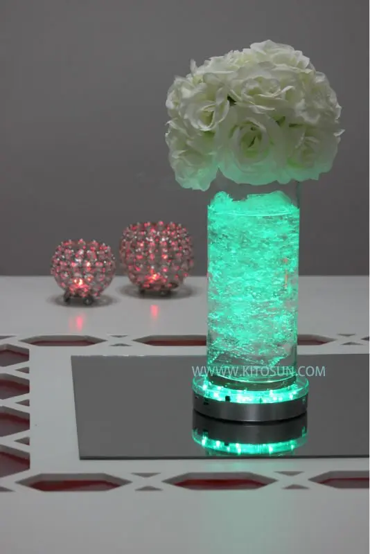 Wireless Remote Controlled 6Inch Multi color Led Centerpiece Led Light