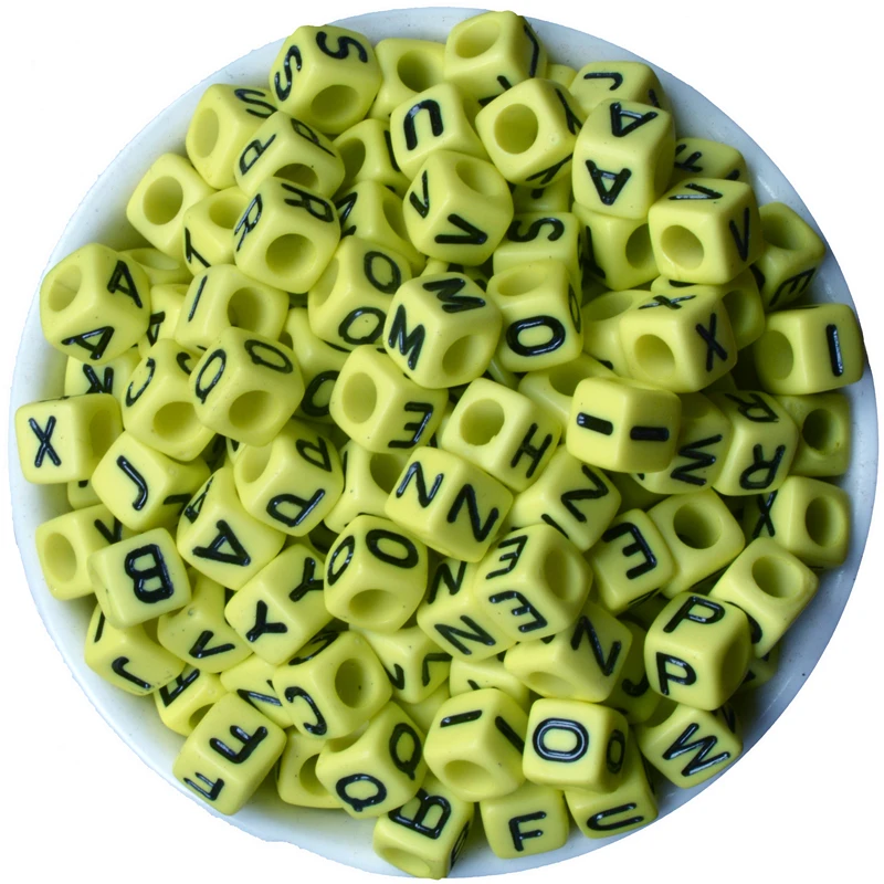 200 шт./партия бусины в виде пустышки 6 х6 мм|alphabet beads|beads namespace beads |