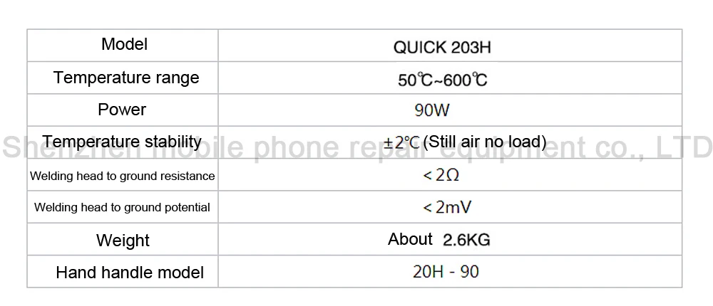 QUICK203H 90 Вт высокочастотный цифровой дисплей SMD паяльная станция Интеллектуальный свинцовый сварочный аппарат паяльная станция BGA