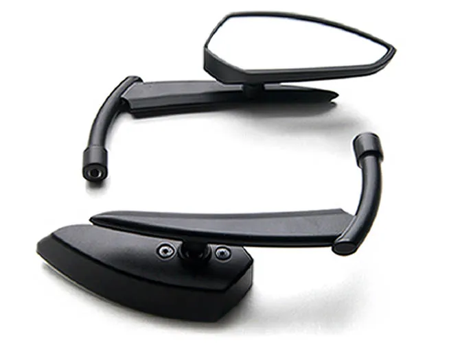 

Custom Rear View Mirrors Black Pair w/Adapters For Honda VTX 1300 C R S RETRO