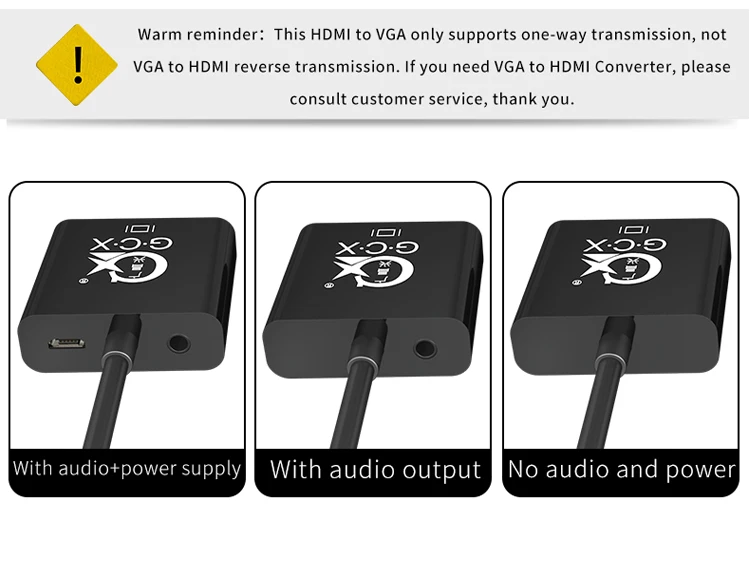 GCX HDMI в VGA видео конвертер 1080P мужчин и женщин HDMI2VGA адаптер с аудио кабель для ПК ТВ коробка проектор HDMI VGA шнур