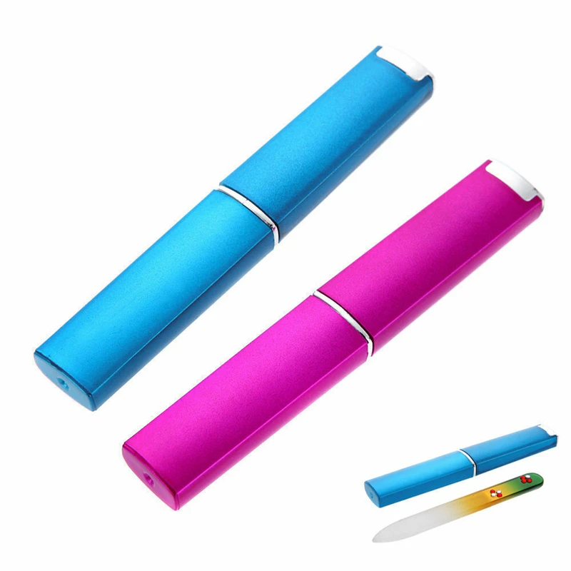 

Useful 1Pc Nail File Durable Crystal Glass File Buffer Nail Art Files Manicure Device+Box