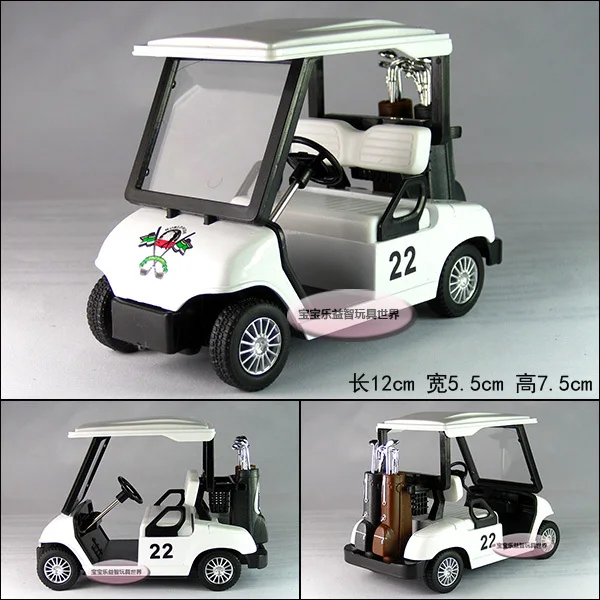Kinsfun series/golf cart, white, pull back /alloy model car, children's
