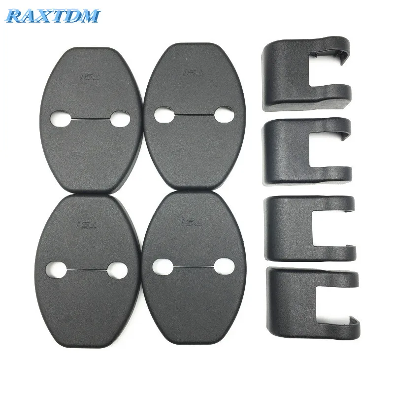 4Pcs Car Door Lock Protector Cover+4Pcs Door Check Arm Protection Cover