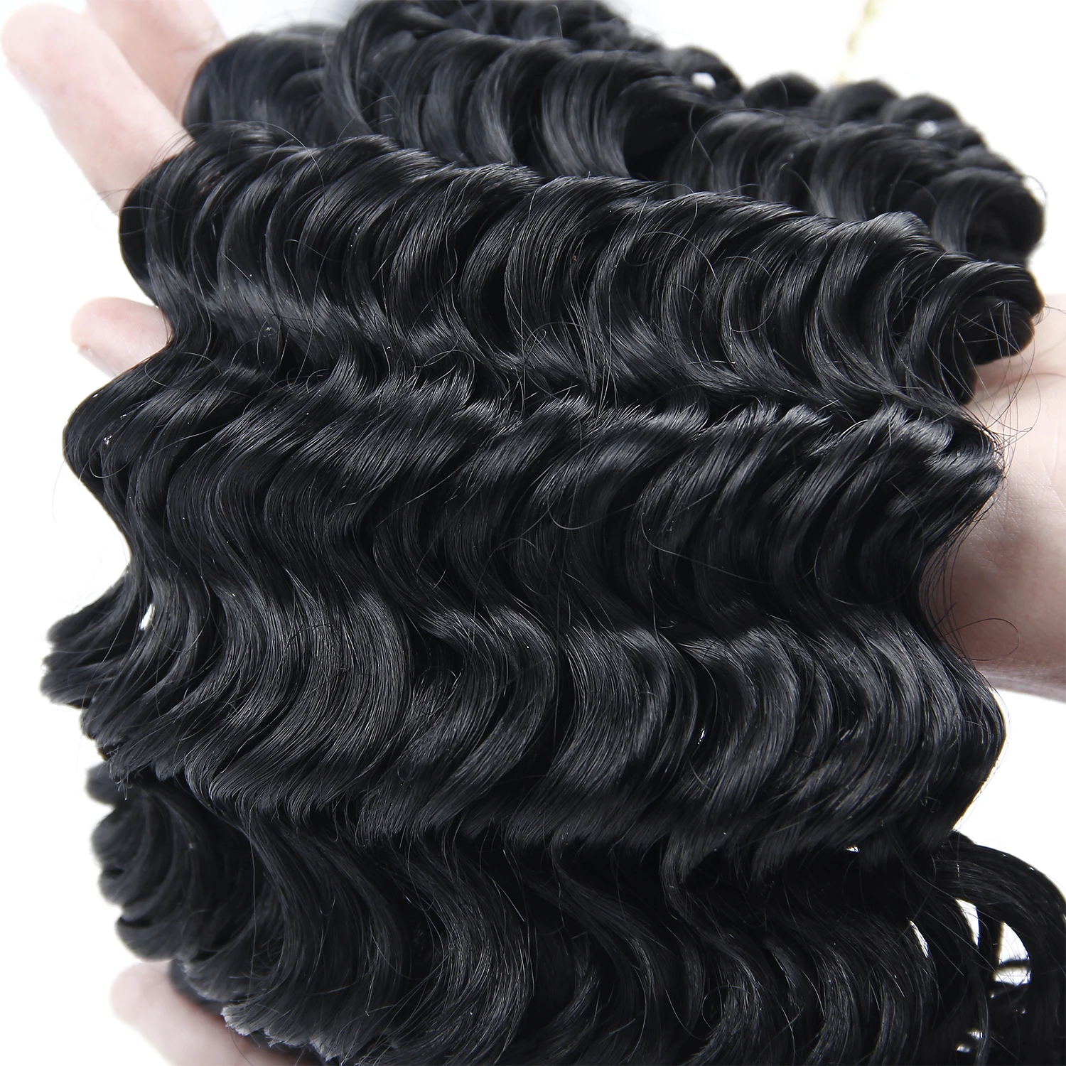 Ombre Braiding Hair Synthetic Extensions 3pieces/pack 10'' Freetress Deep Wave Crochet Hair Braid