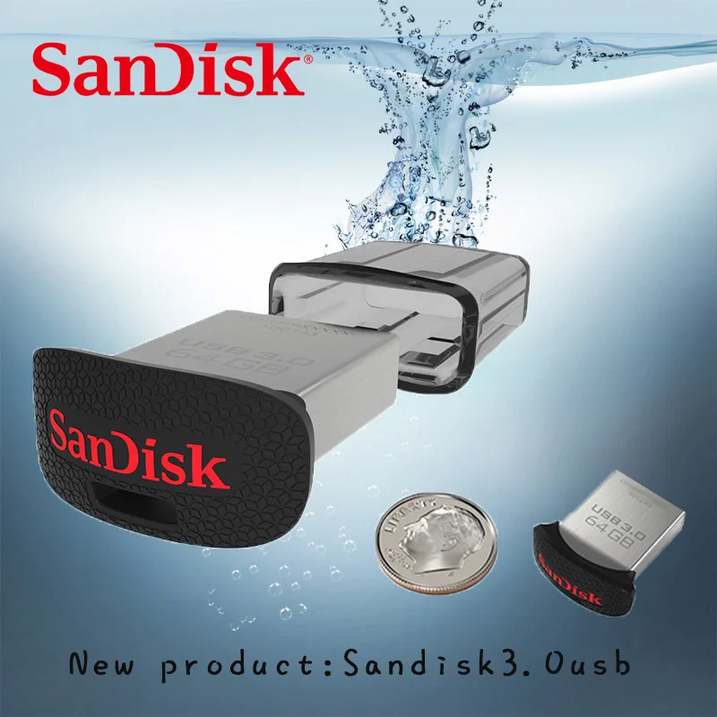 SanDisk FIT USB 3,0 Flash Drive128GB 64 GB 32 GB 16 GB Bultra накопитель 150MBS USB 3,0 U диск флешки Flashdisk для ПК