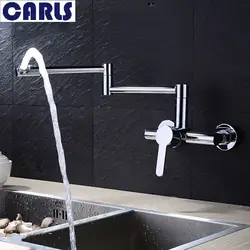 Folding kitchen faucet hot and cold copper wall type universal single hole basin stretching shampoo wash basin Folding kitchen faucet hot and cold copper wall type universal single hole basin stretching shampoo wash basin
