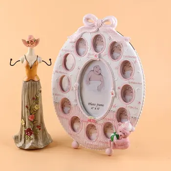

High Quality Resin Baby Monthly Photo Frame Creative Birthday Gift For Baby Growing Up Memory Frame Home Decoration Hot!