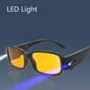 Lunettes de lecture jaunes Occhiali Da read + lumière LED + 1.00 + 1.50 + 2.00 + 2.50 + 3.00 + 3.50 + 4.00, lunettes de nuit presbytes ► Photo 1/6