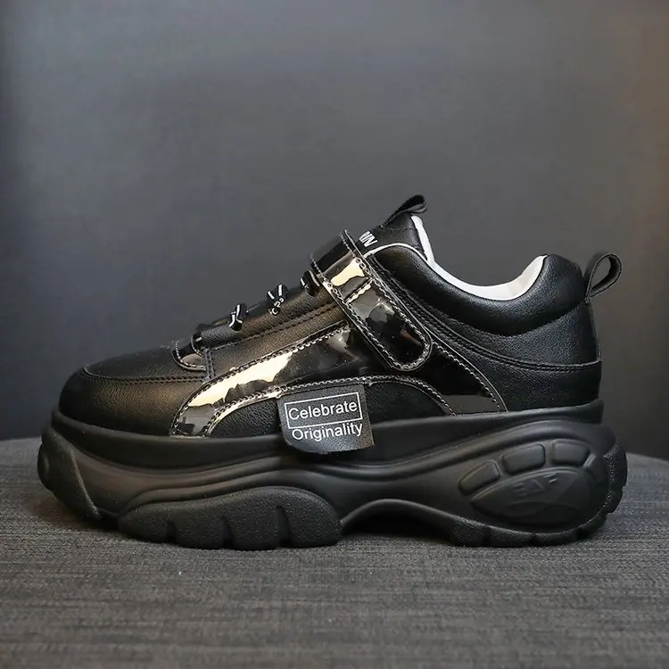 Женские кожаные кроссовки на платформе Белые Повседневные Chaussure Femme весна