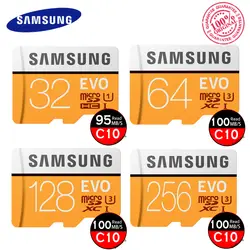 SAMSUNG оригинальной карты памяти EVO 64 Гб U3 Class10 телефон Micro SD карта 32 GB microSD UHS-I TF карты 128 GB microSDXC