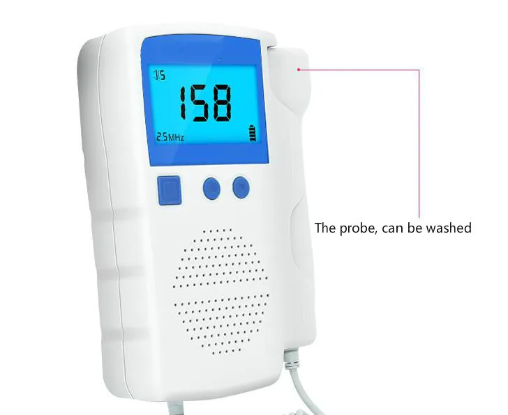 Фетальный допплеровский детектор карманный портативный бытовой беременный ребенок ультразвук сердцебиение звуковой монитор без излучения стетоскоп